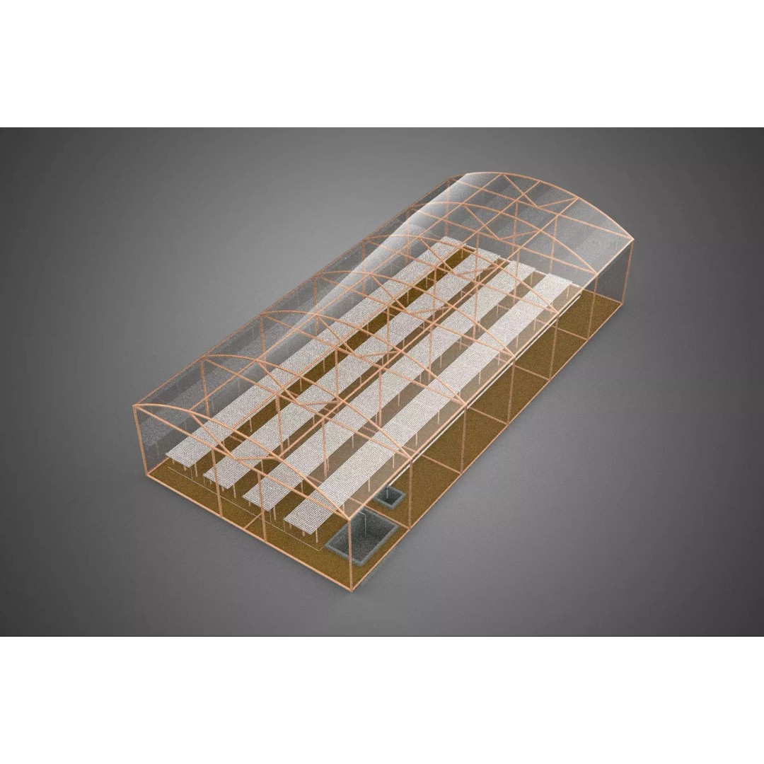 Farming Greenhouse 3D Model – Hydroponic Aeroponic Garden, FBX - View 2