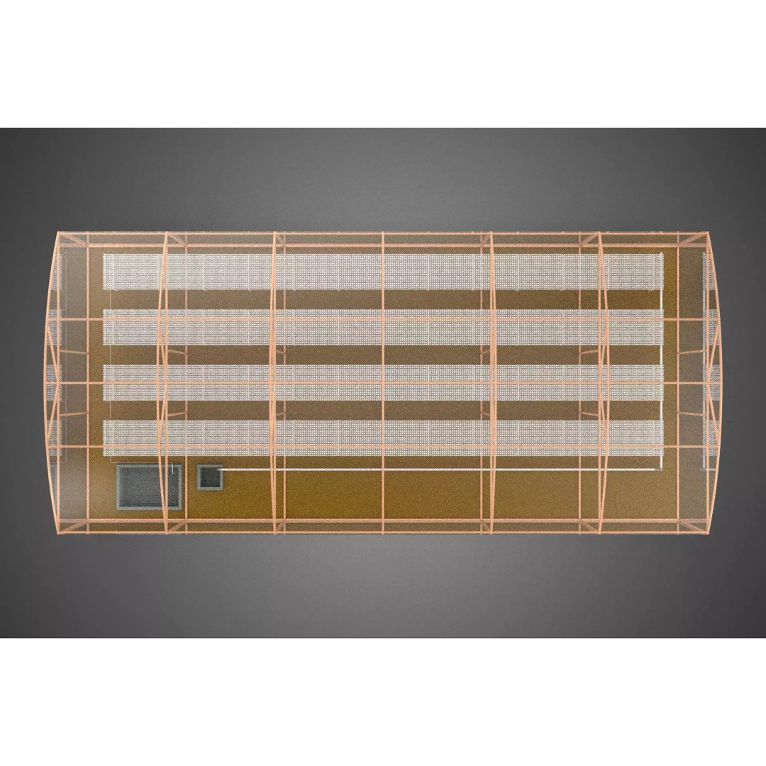 Farming Greenhouse 3D Model – Hydroponic Aeroponic Garden, FBX - View 4