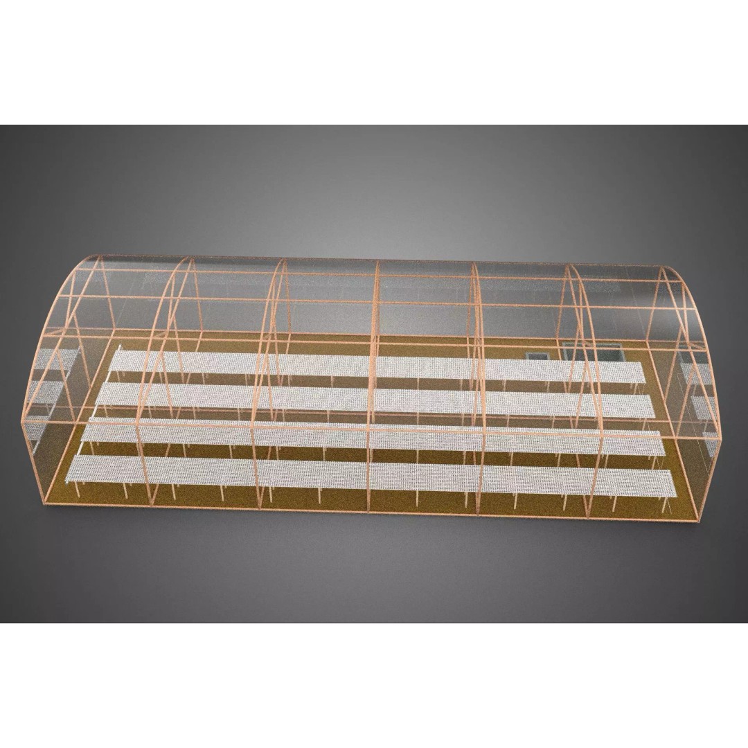 Farming Greenhouse 3D Model – Hydroponic Aeroponic Garden, FBX - View 6