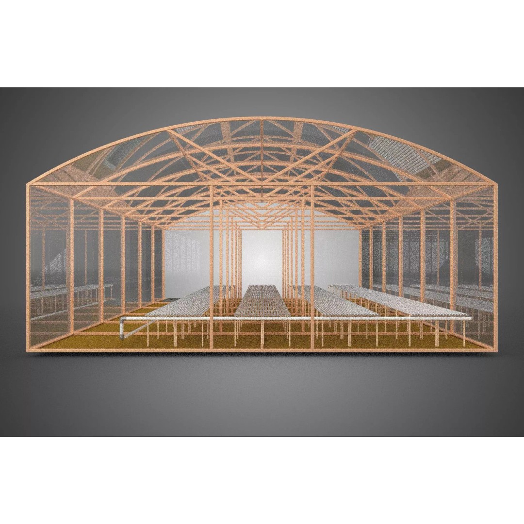 Farming Greenhouse 3D Model – Hydroponic Aeroponic Garden, FBX - View 7