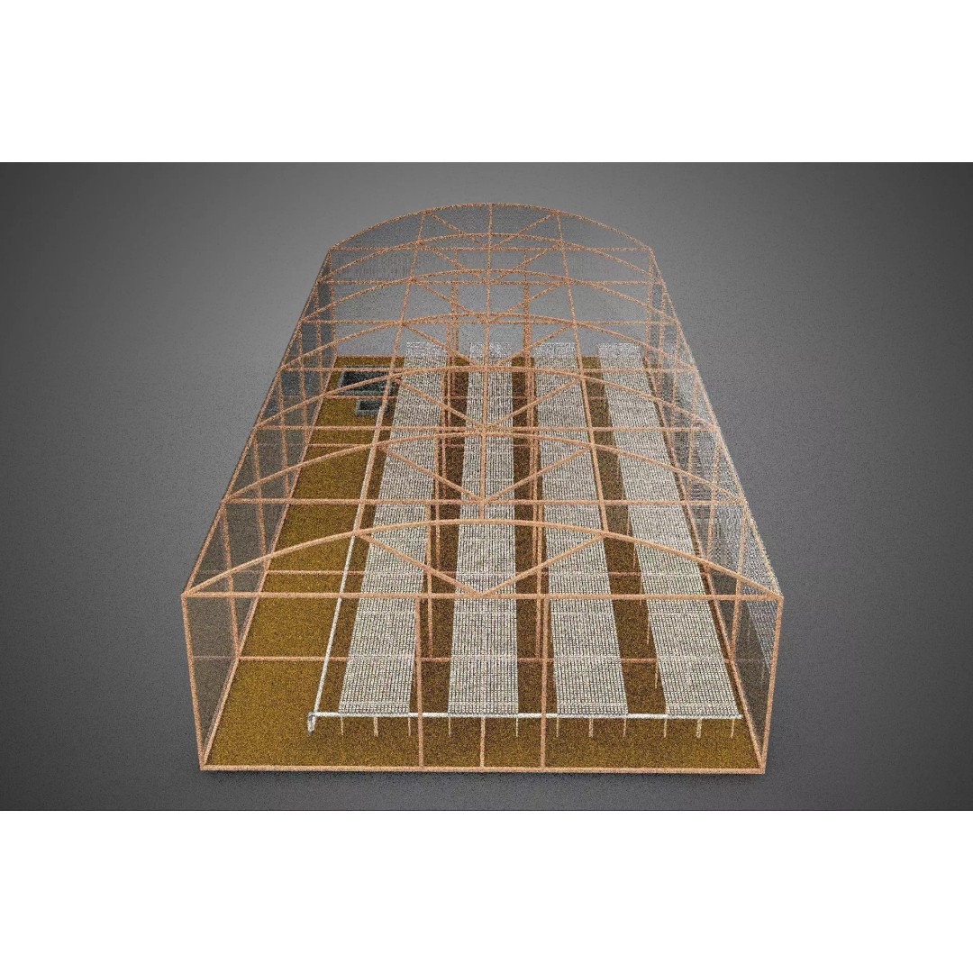 Farming Greenhouse 3D Model – Hydroponic Aeroponic Garden, FBX - View 8