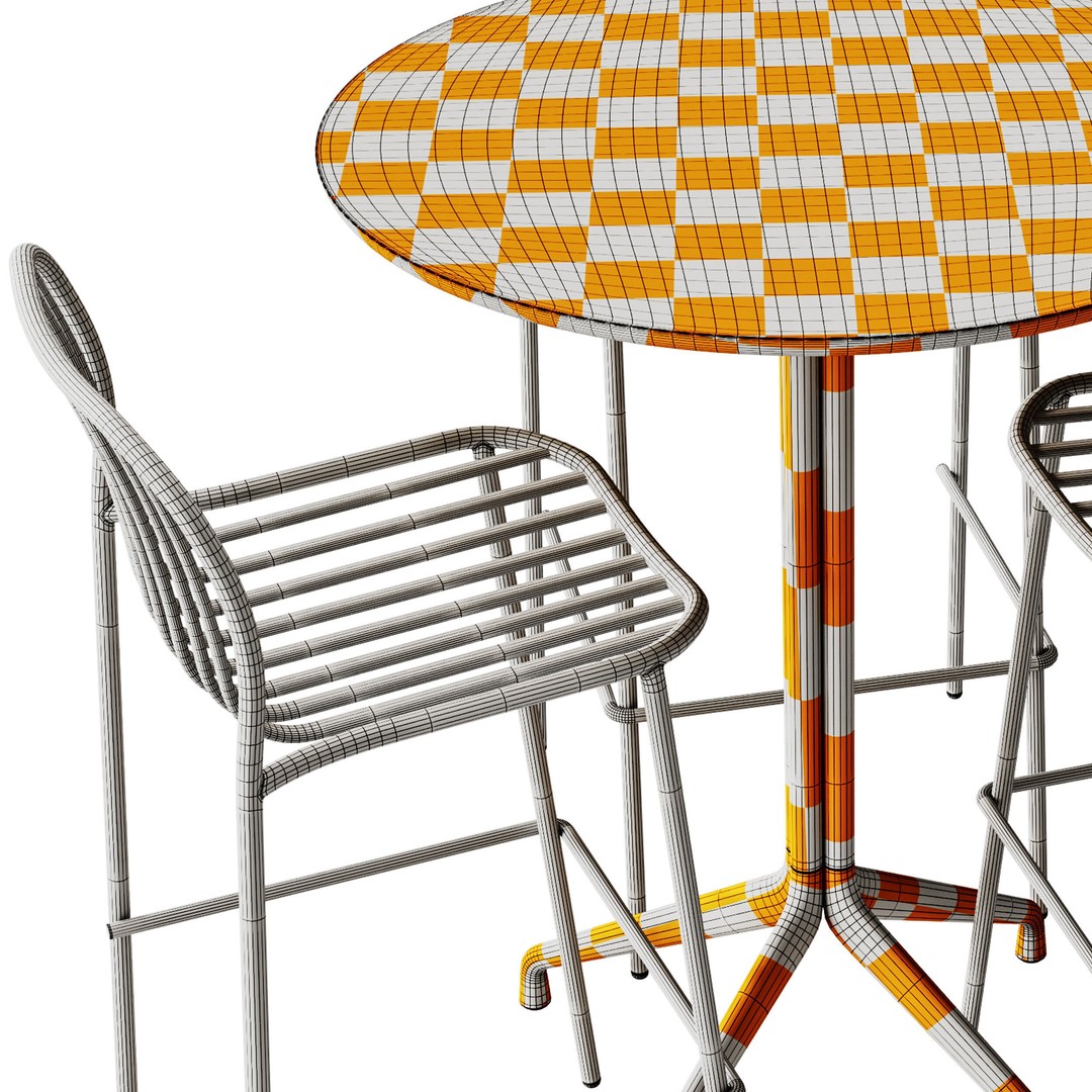 TrabA Bar Stool 3D Model – Modern Scandinavian Design, FBX & OBJ