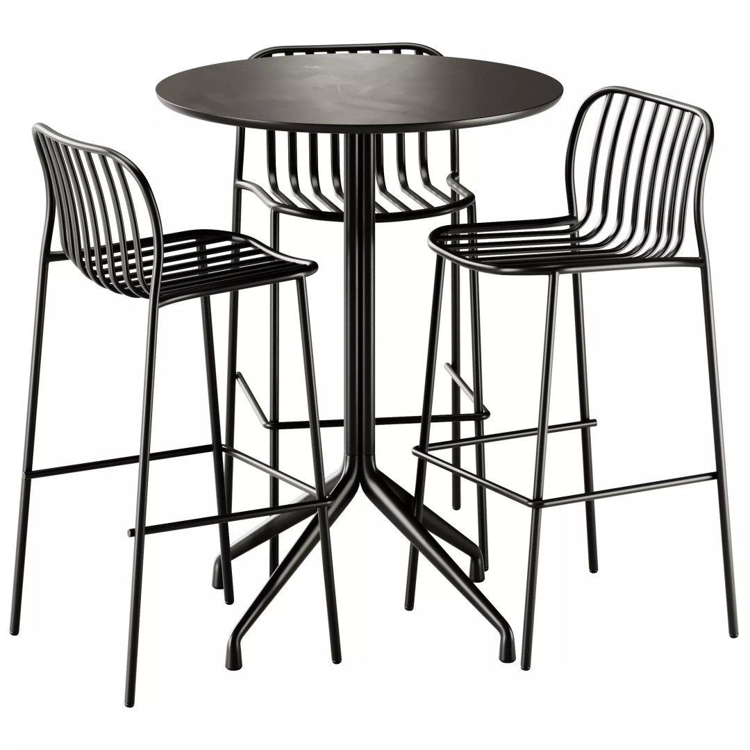 TrabA Bar Stool 3D Model – Modern Scandinavian Design, FBX & OBJ - View 2