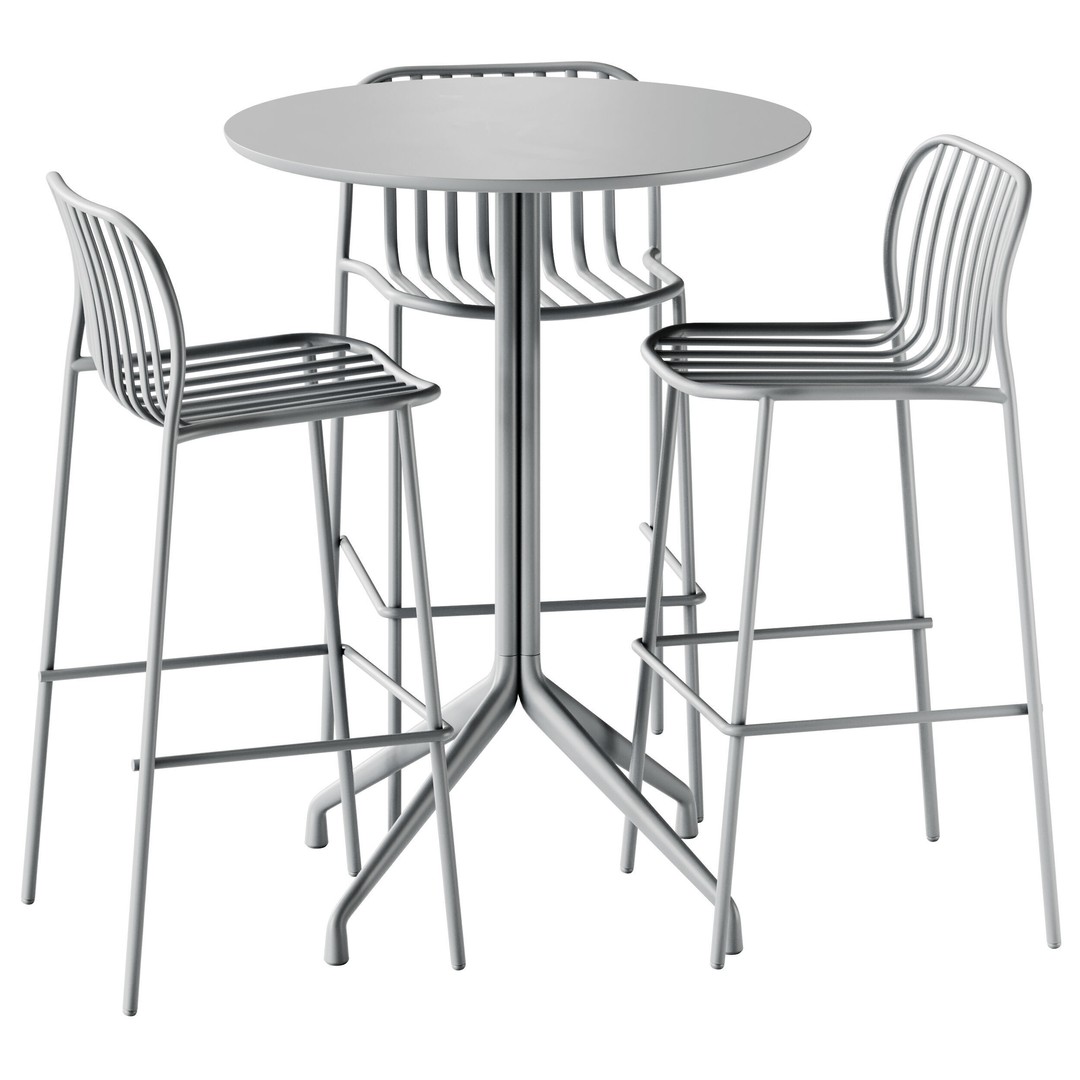 TrabA Bar Stool 3D Model – Modern Scandinavian Design, FBX & OBJ - View 3