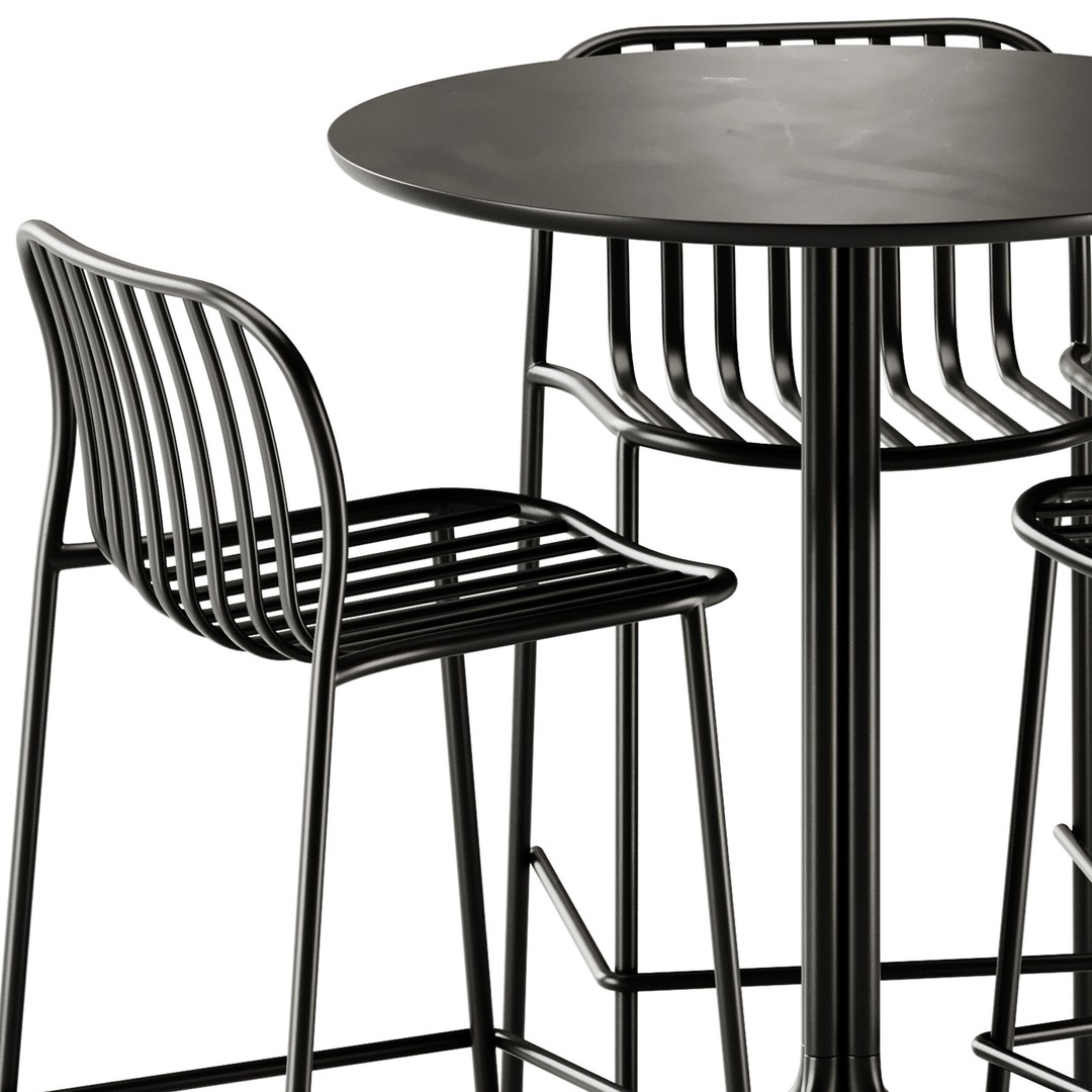 TrabA Bar Stool 3D Model – Modern Scandinavian Design, FBX & OBJ - View 5