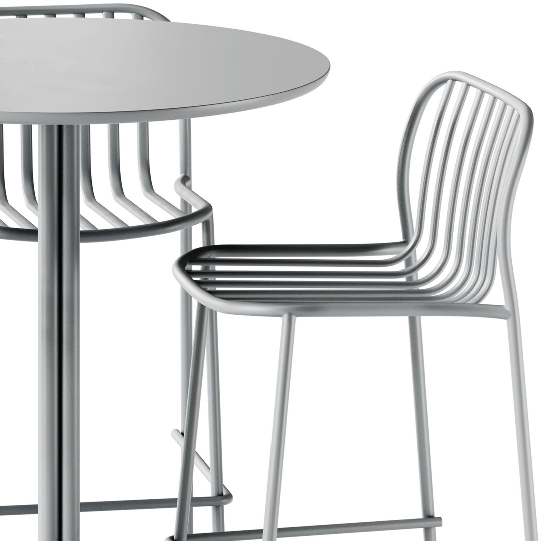 TrabA Bar Stool 3D Model – Modern Scandinavian Design, FBX & OBJ - View 6
