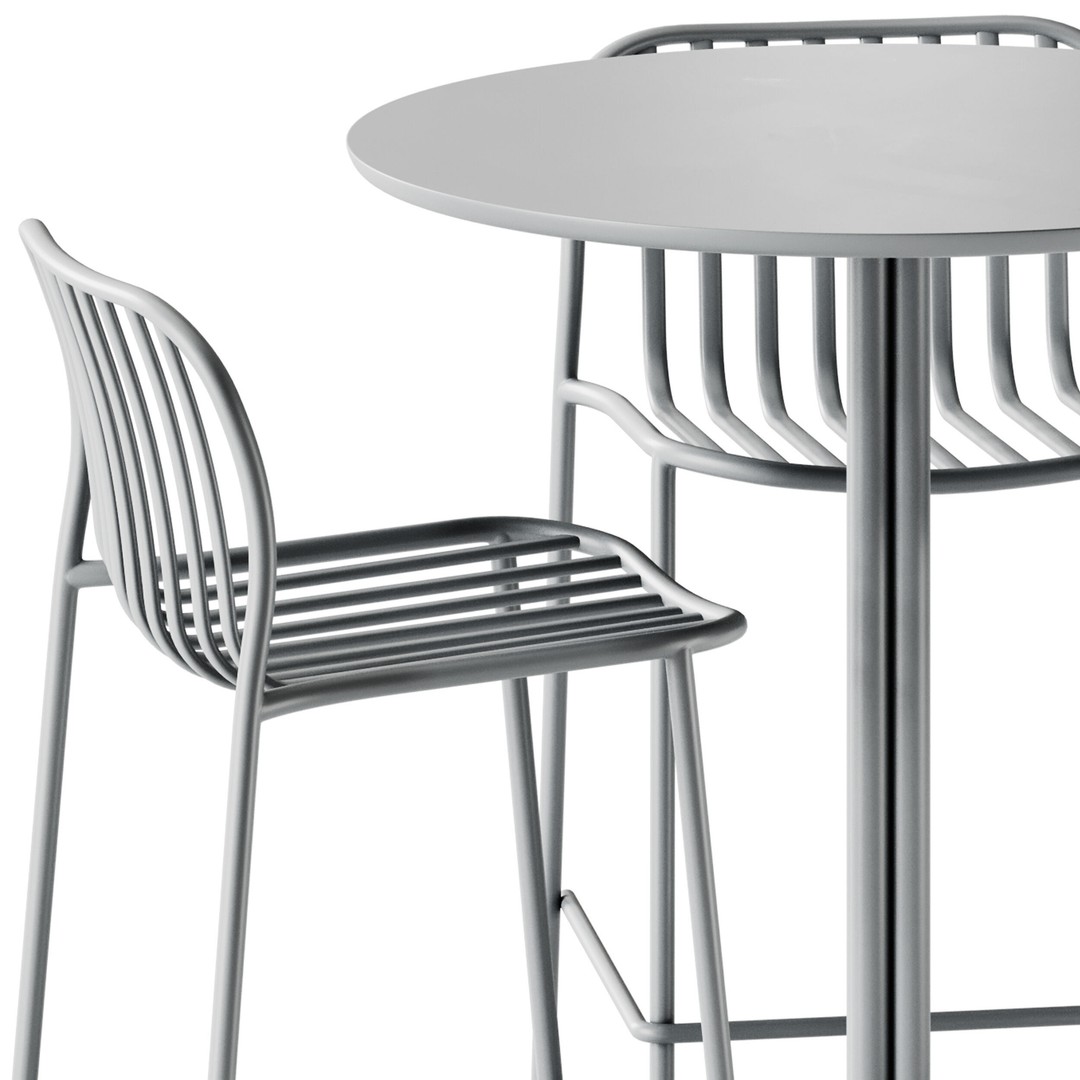 TrabA Bar Stool 3D Model – Modern Scandinavian Design, FBX & OBJ - View 8