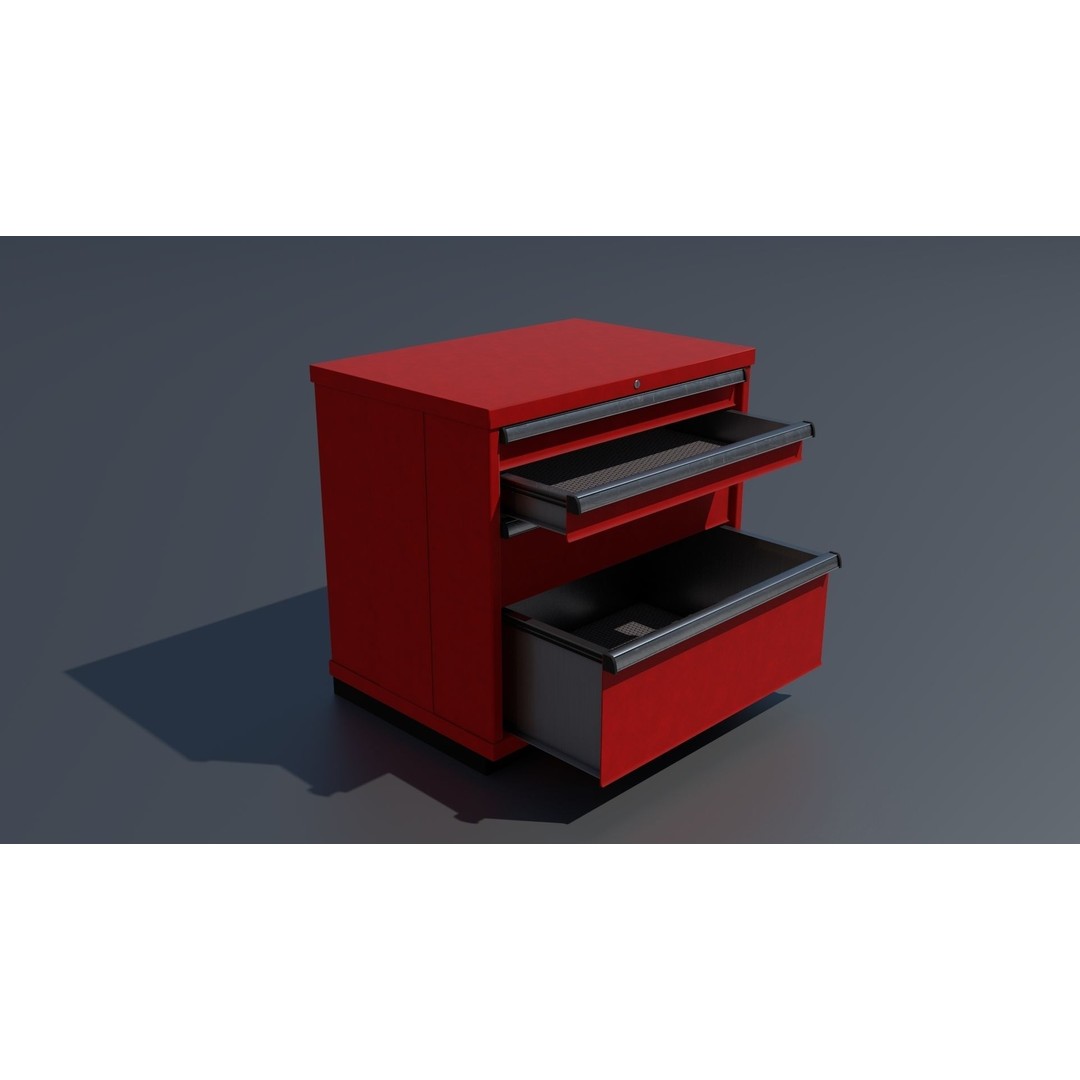 Workshop Closet and Bench 3D Model – PBR Industrial Assets, Blender - View 10