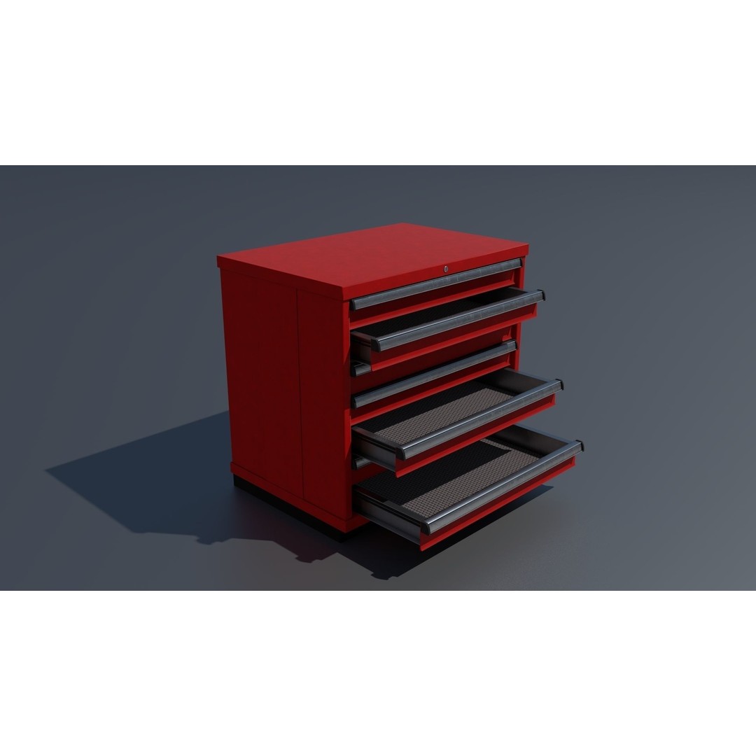 Workshop Closet and Bench 3D Model – PBR Industrial Assets, Blender - View 11