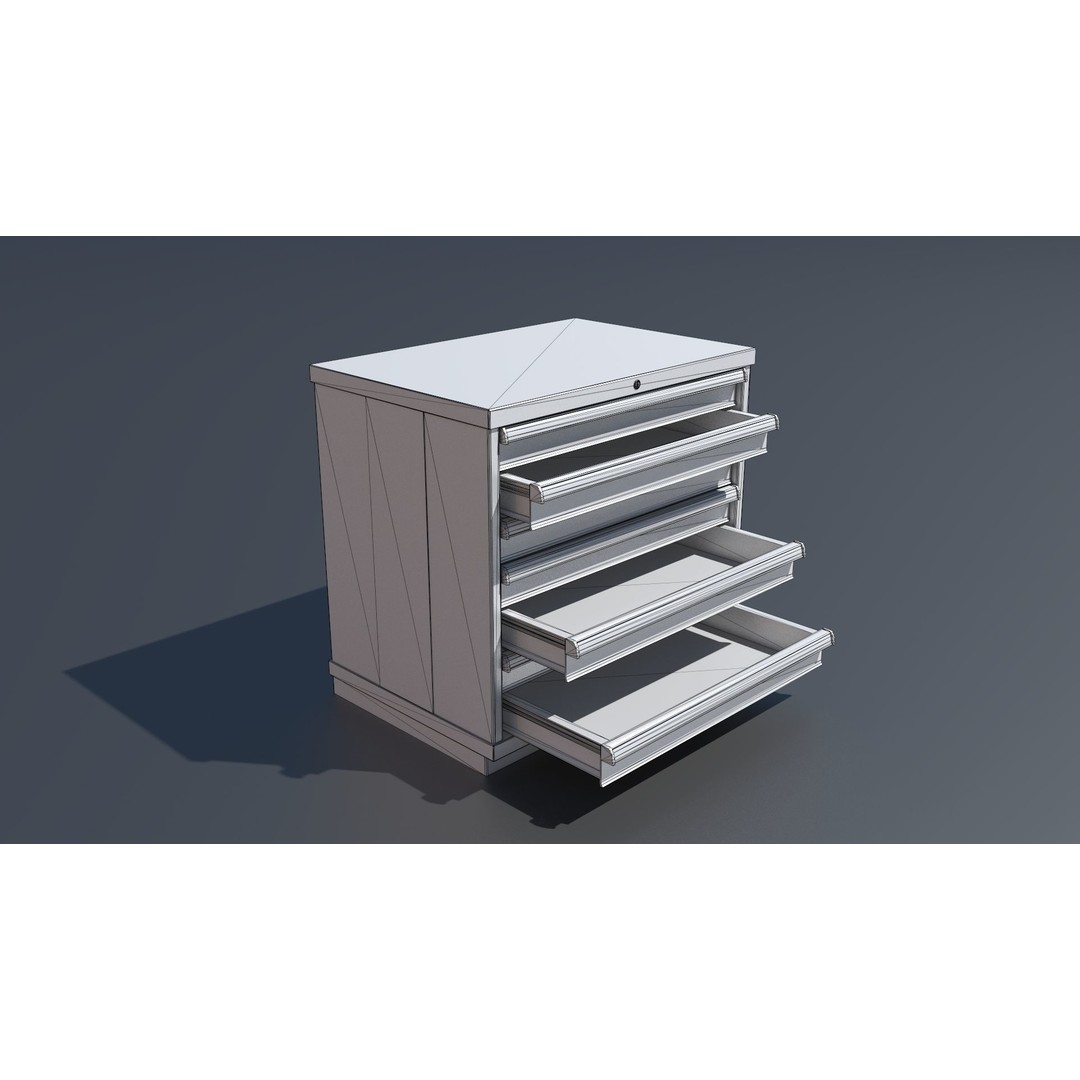 Workshop Closet and Bench 3D Model – PBR Industrial Assets, Blender - View 12