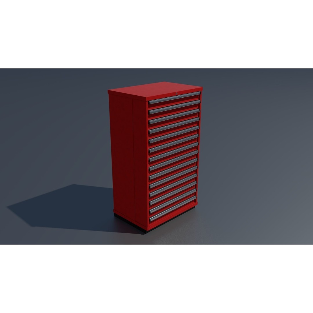 Workshop Closet and Bench 3D Model – PBR Industrial Assets, Blender - View 13