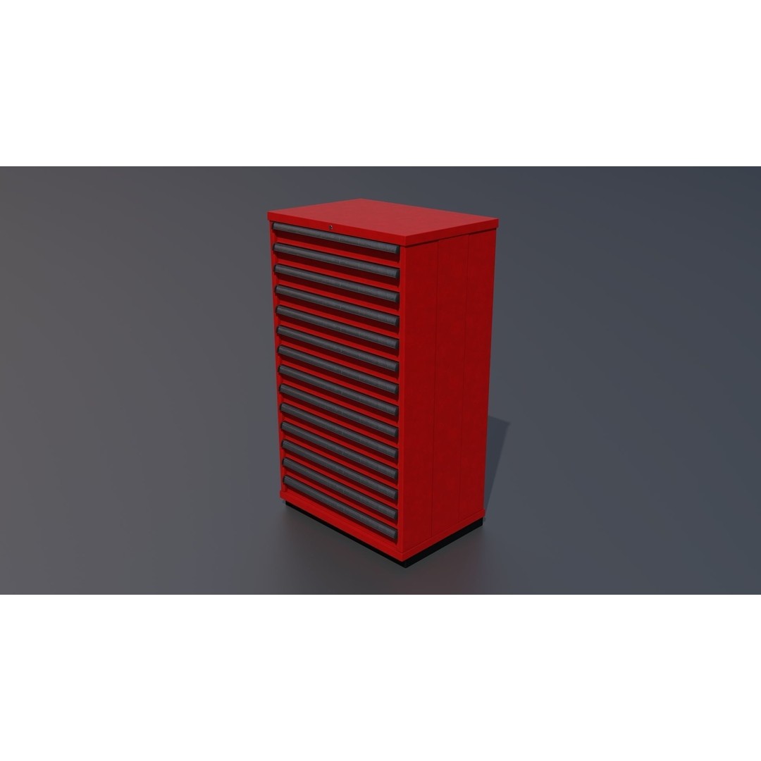 Workshop Closet and Bench 3D Model – PBR Industrial Assets, Blender - View 15