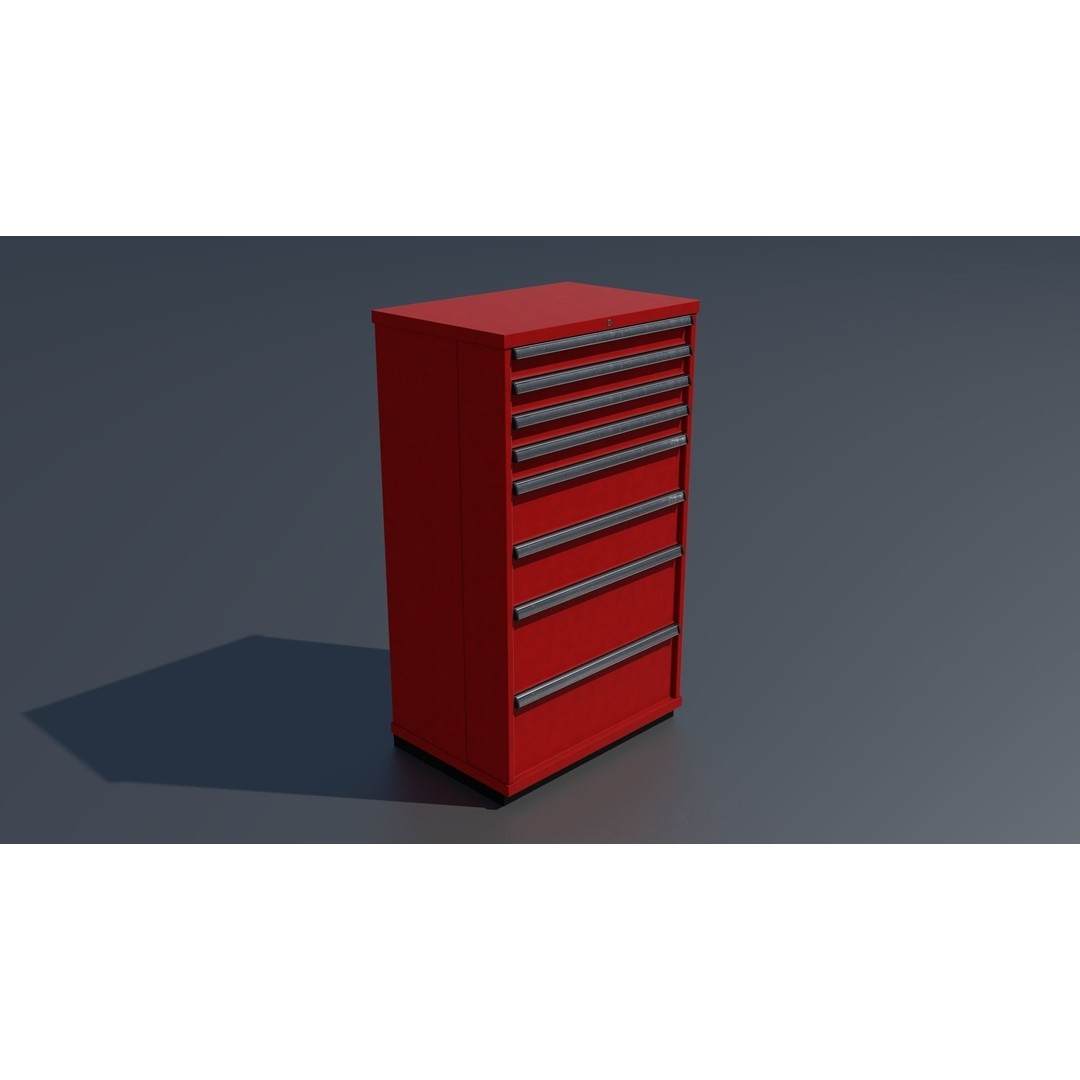 Workshop Closet and Bench 3D Model – PBR Industrial Assets, Blender - View 17