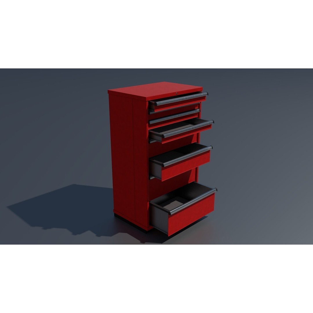 Workshop Closet and Bench 3D Model – PBR Industrial Assets, Blender - View 18