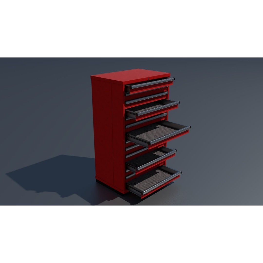 Workshop Closet and Bench 3D Model – PBR Industrial Assets, Blender - View 19