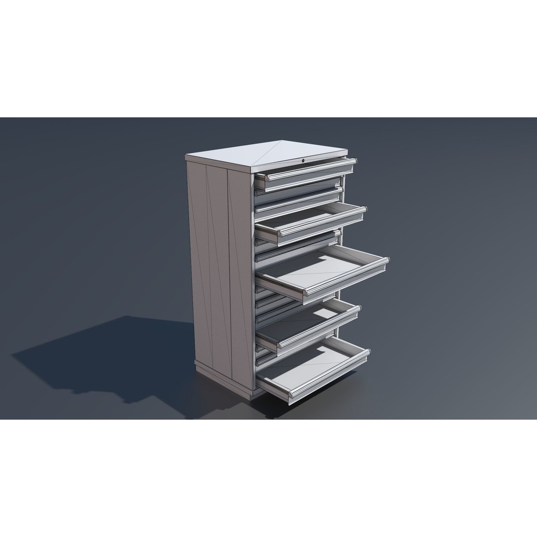 Workshop Closet and Bench 3D Model – PBR Industrial Assets, Blender - View 20