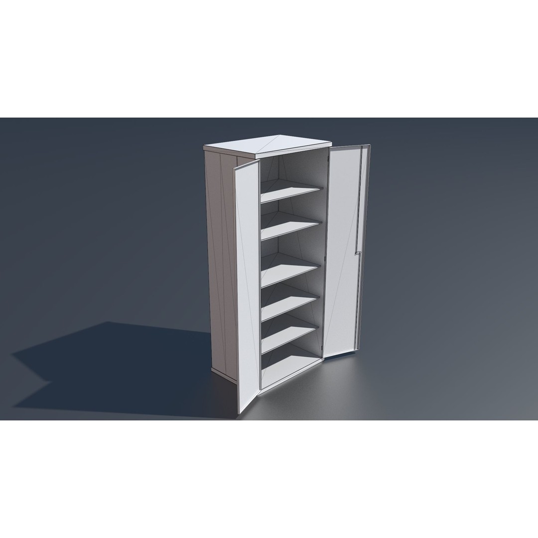 Workshop Closet and Bench 3D Model – PBR Industrial Assets, Blender - View 33