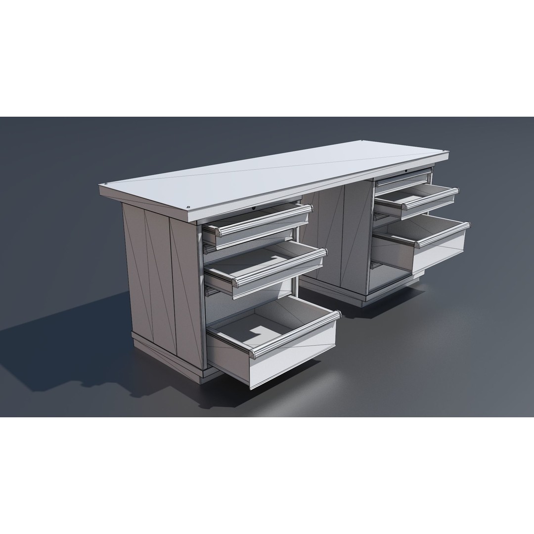 Workshop Closet and Bench 3D Model – PBR Industrial Assets, Blender - View 39