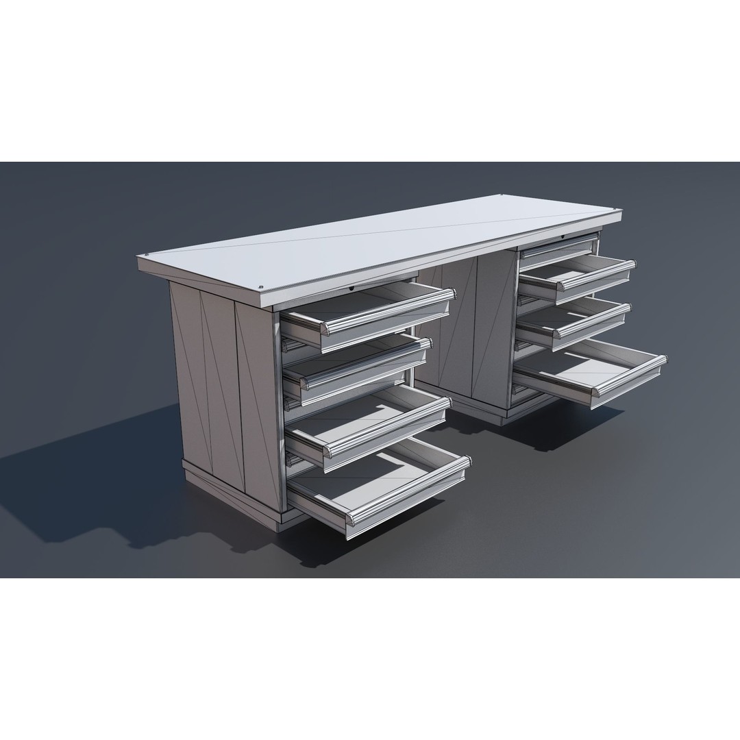 Workshop Closet and Bench 3D Model – PBR Industrial Assets, Blender - View 41
