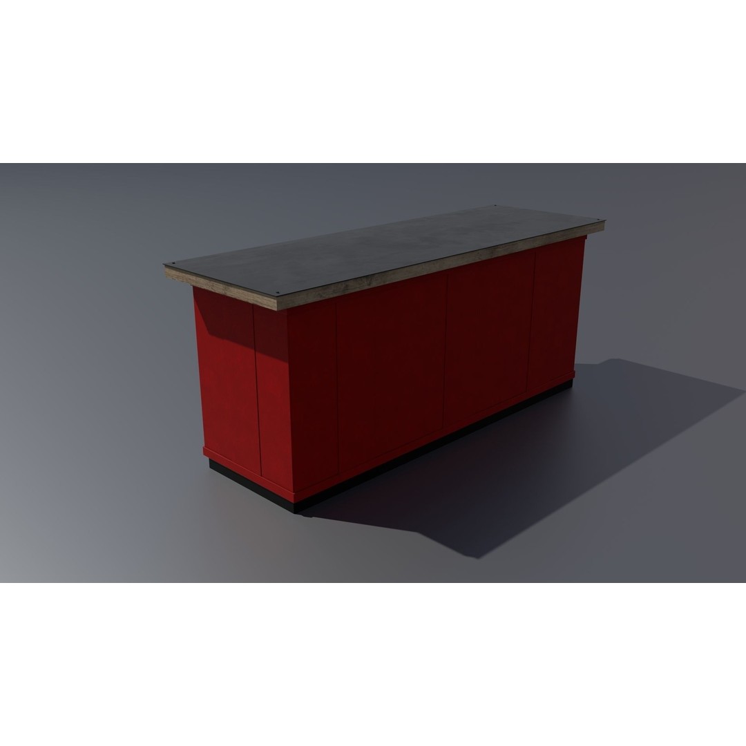 Workshop Closet and Bench 3D Model – PBR Industrial Assets, Blender - View 45