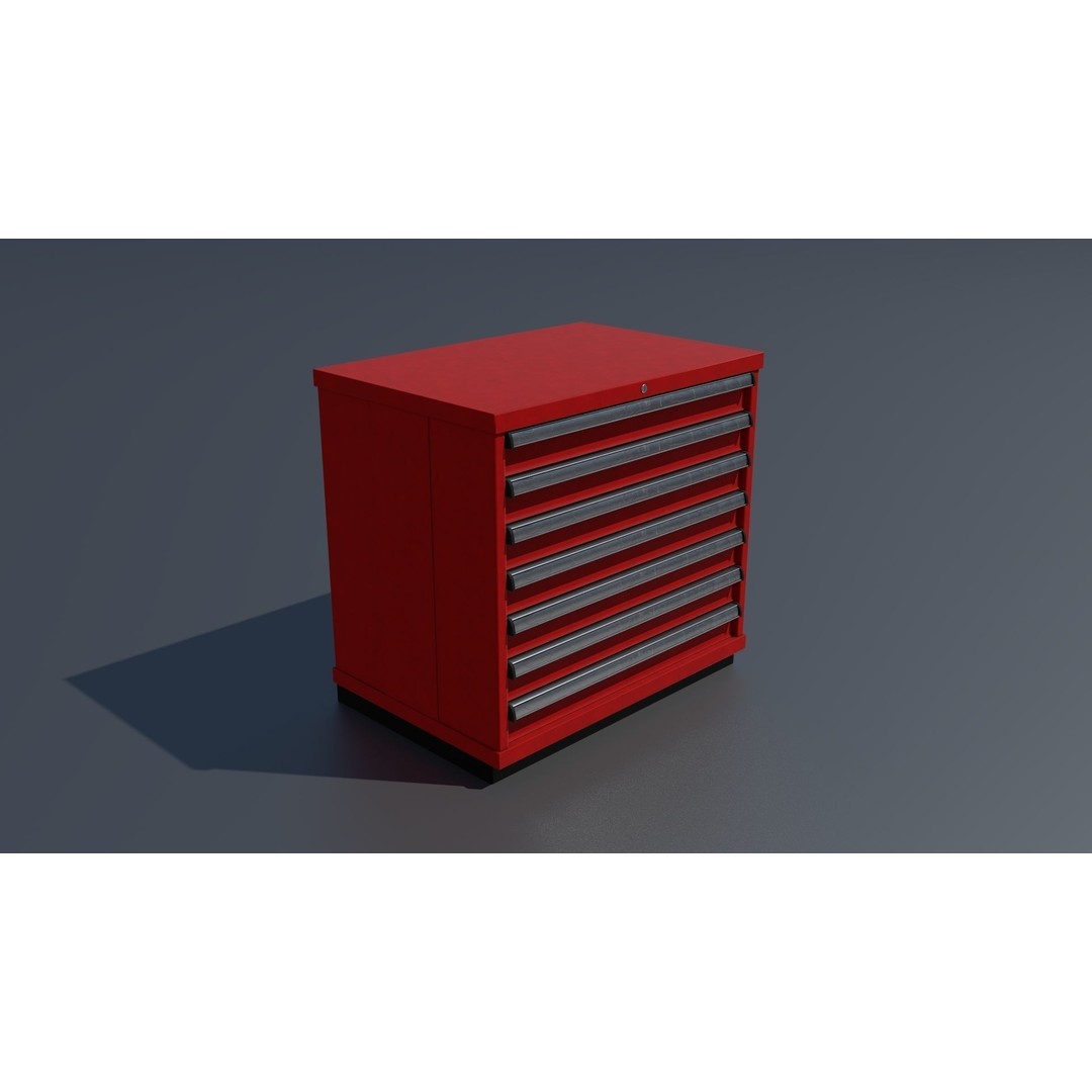 Workshop Closet and Bench 3D Model – PBR Industrial Assets, Blender - View 5