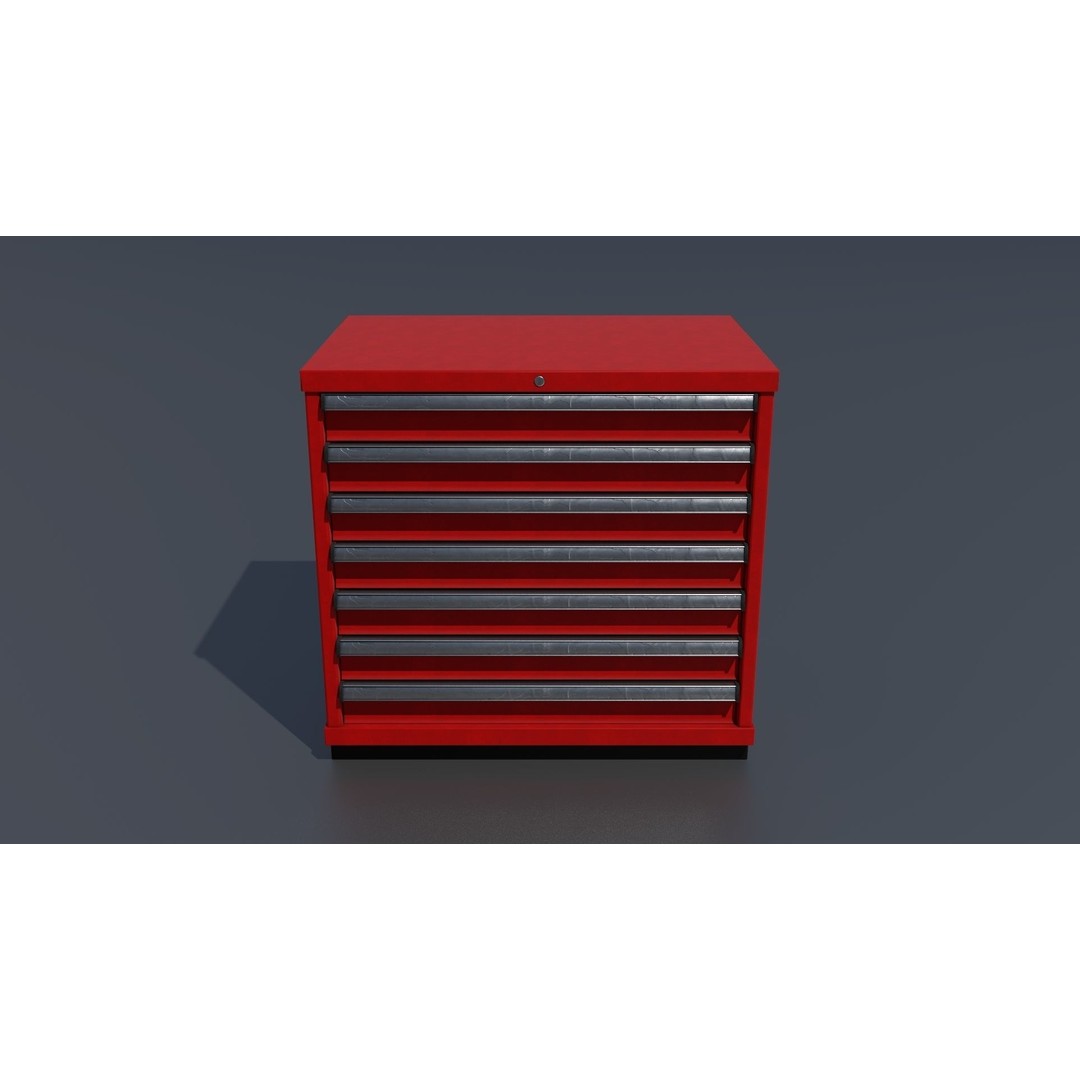 Workshop Closet and Bench 3D Model – PBR Industrial Assets, Blender - View 6