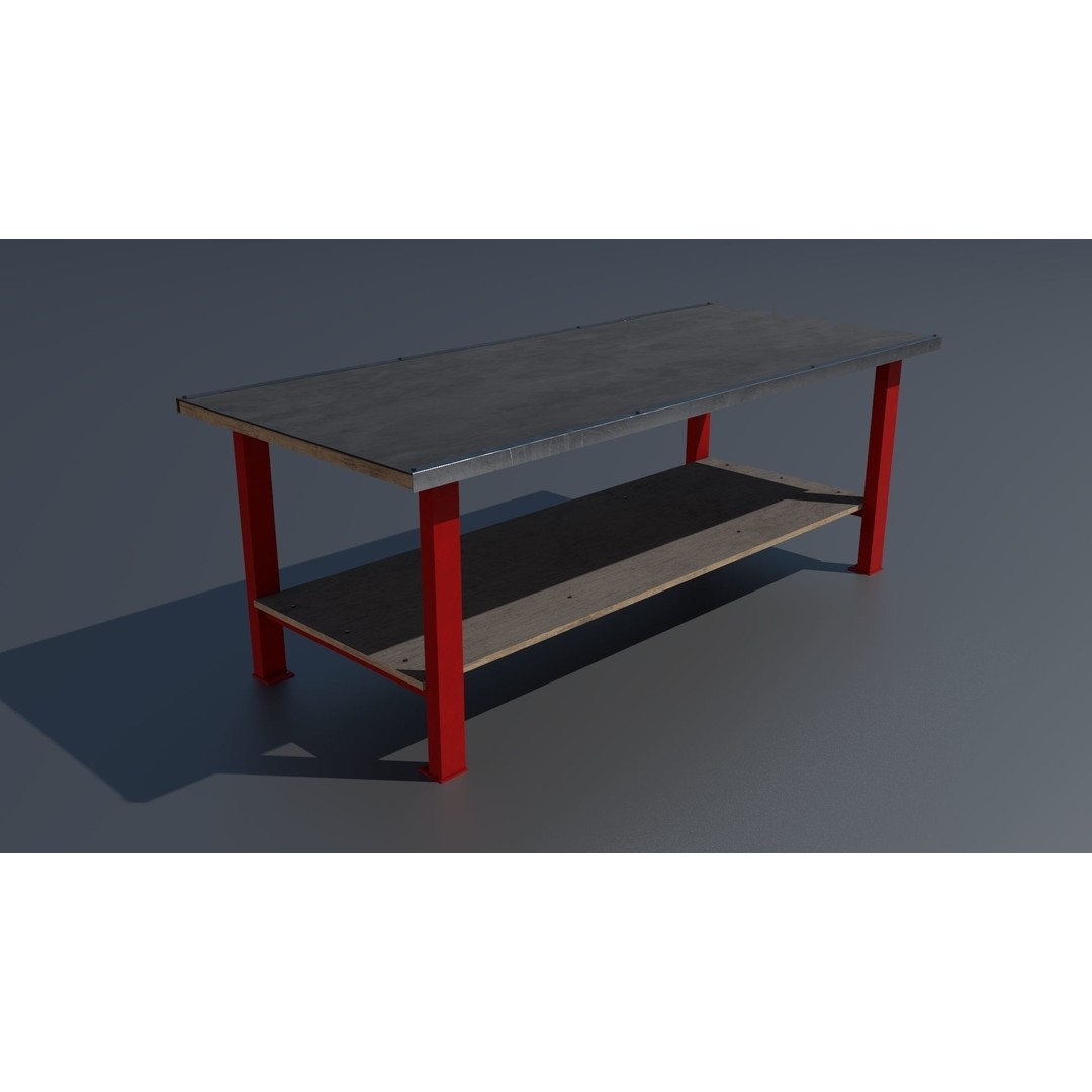 Workshop Closet and Bench 3D Model – PBR Industrial Assets, Blender - View 65
