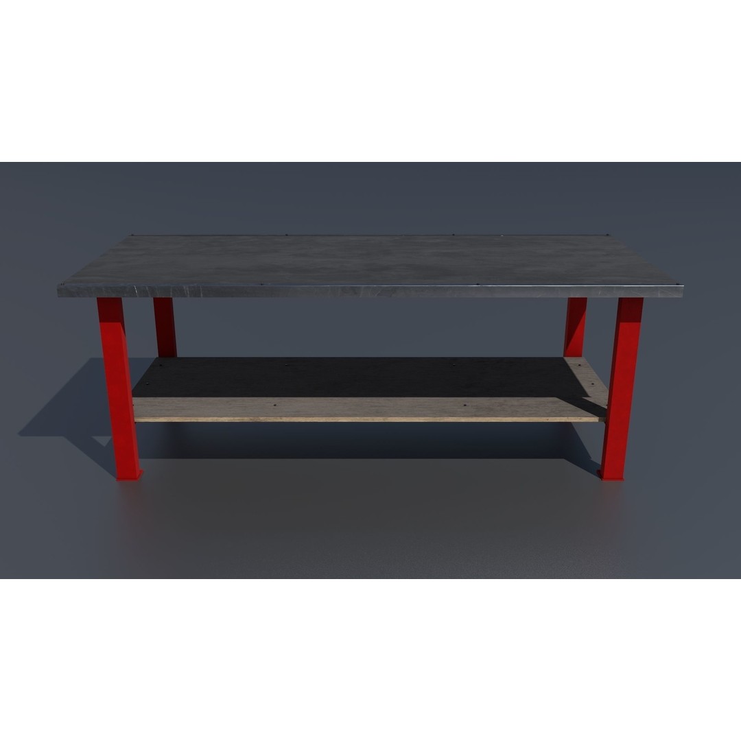 Workshop Closet and Bench 3D Model – PBR Industrial Assets, Blender - View 66