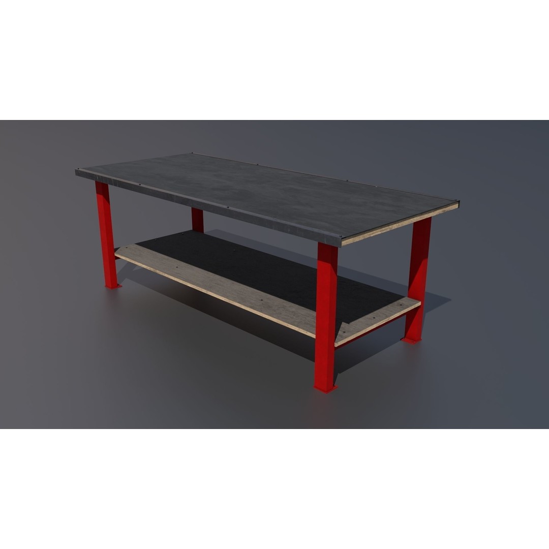 Workshop Closet and Bench 3D Model – PBR Industrial Assets, Blender - View 67