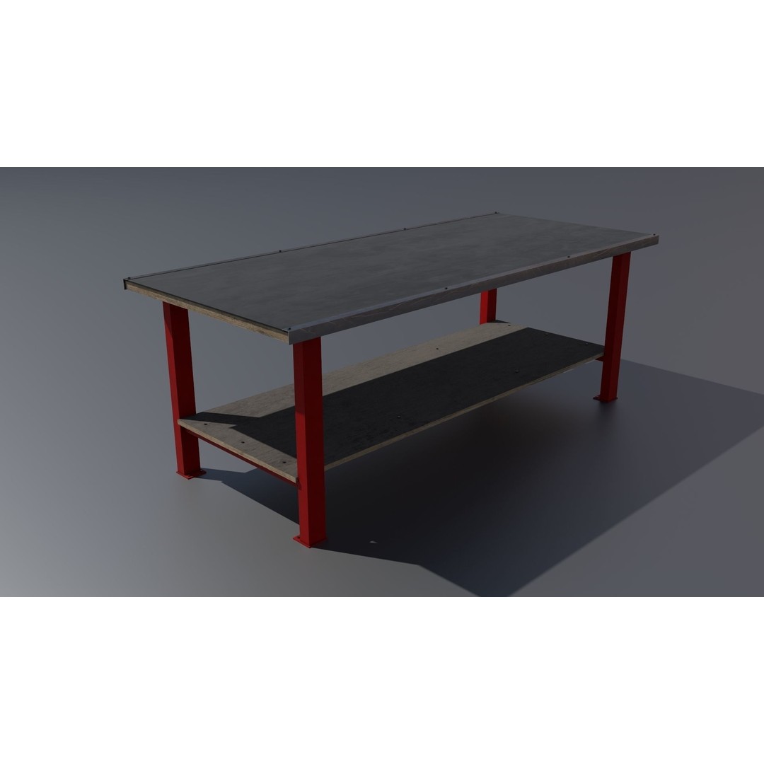 Workshop Closet and Bench 3D Model – PBR Industrial Assets, Blender - View 68