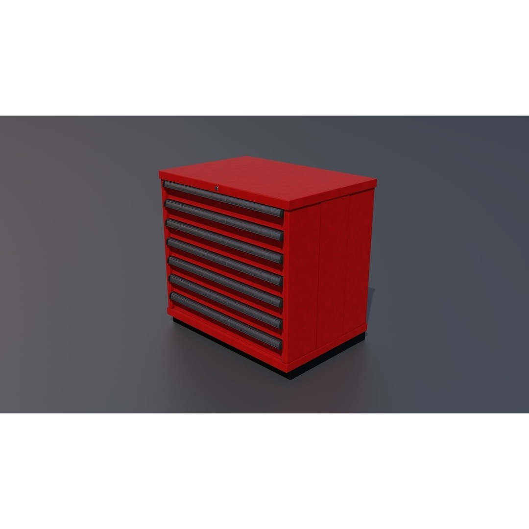 Workshop Closet and Bench 3D Model – PBR Industrial Assets, Blender - View 7