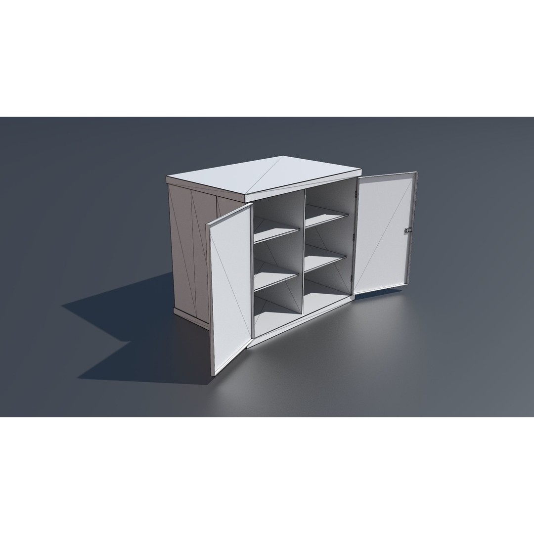 Workshop Closet and Bench 3D Model – PBR Industrial Assets, Blender - View 86