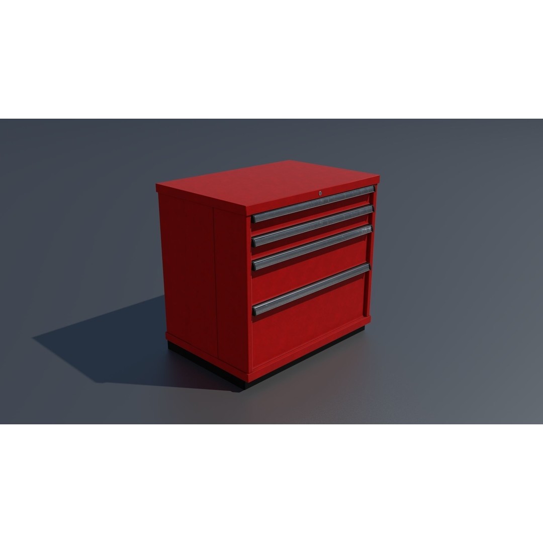 Workshop Closet and Bench 3D Model – PBR Industrial Assets, Blender - View 9