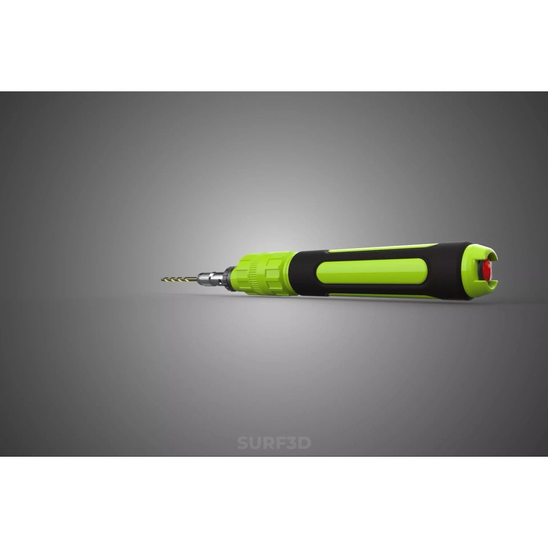 Mini Hand Rotary Tool 3D Model – Cordless Precision Drill, FBX, PBR - View 15