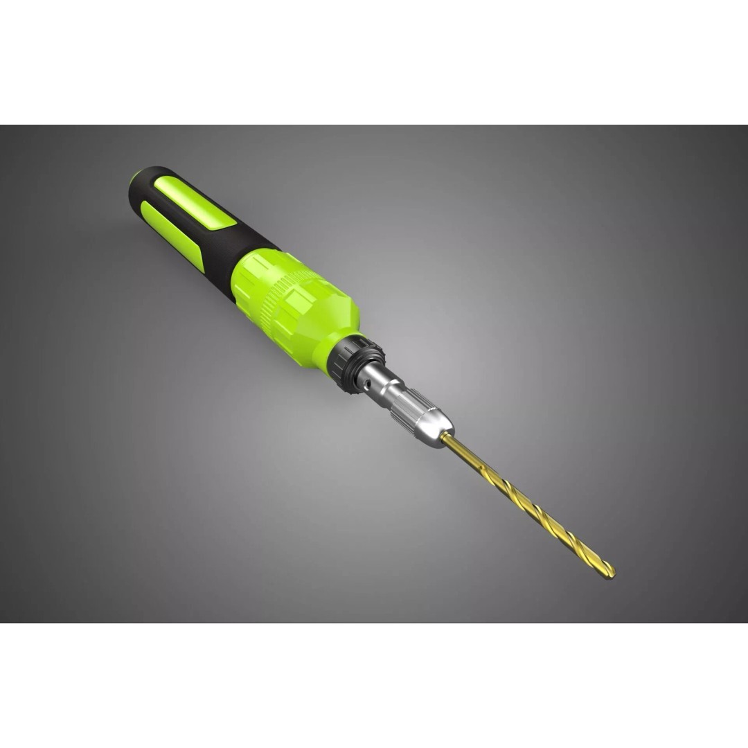 Mini Hand Rotary Tool 3D Model – Cordless Precision Drill, FBX, PBR - View 2