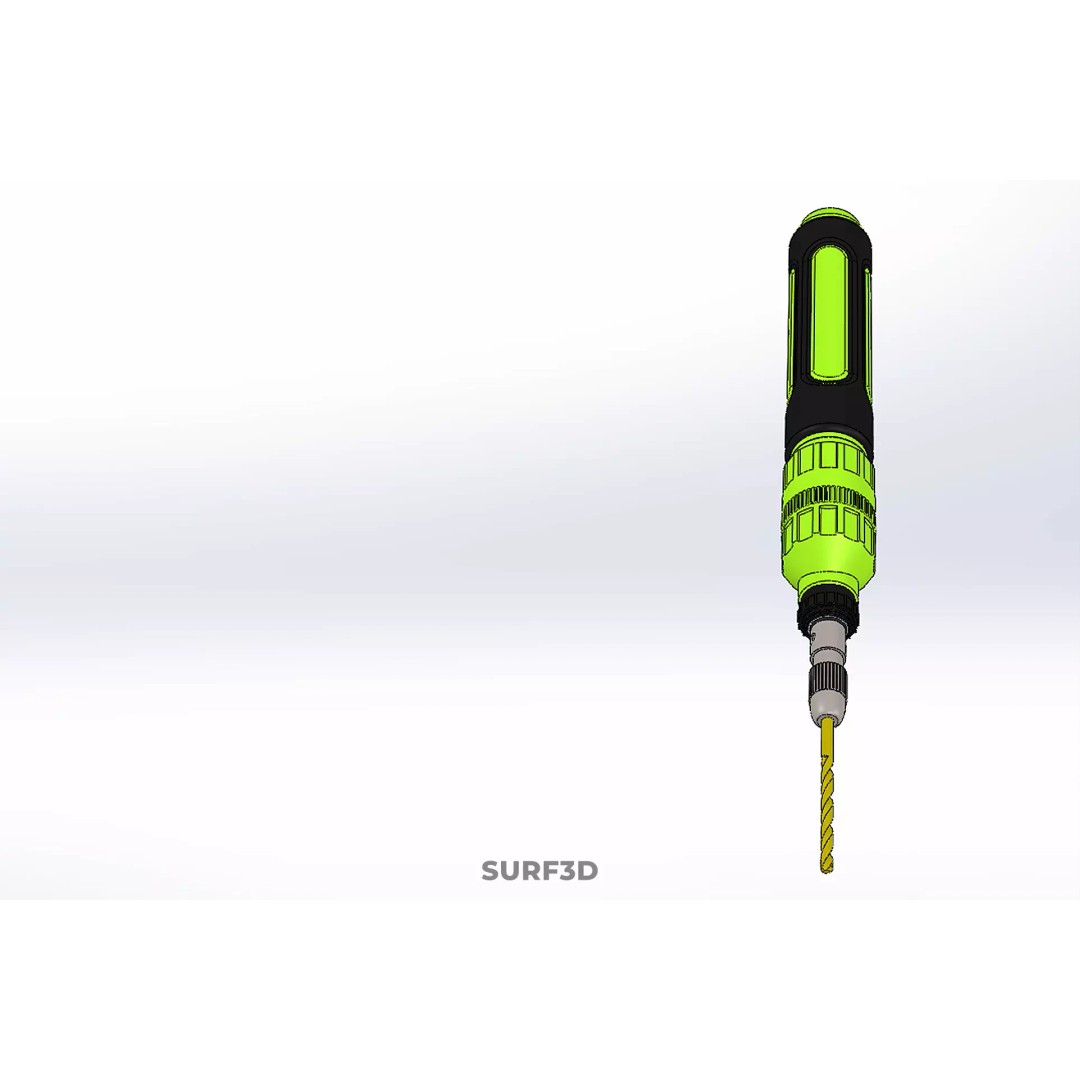 Mini Hand Rotary Tool 3D Model – Cordless Precision Drill, FBX, PBR - View 31
