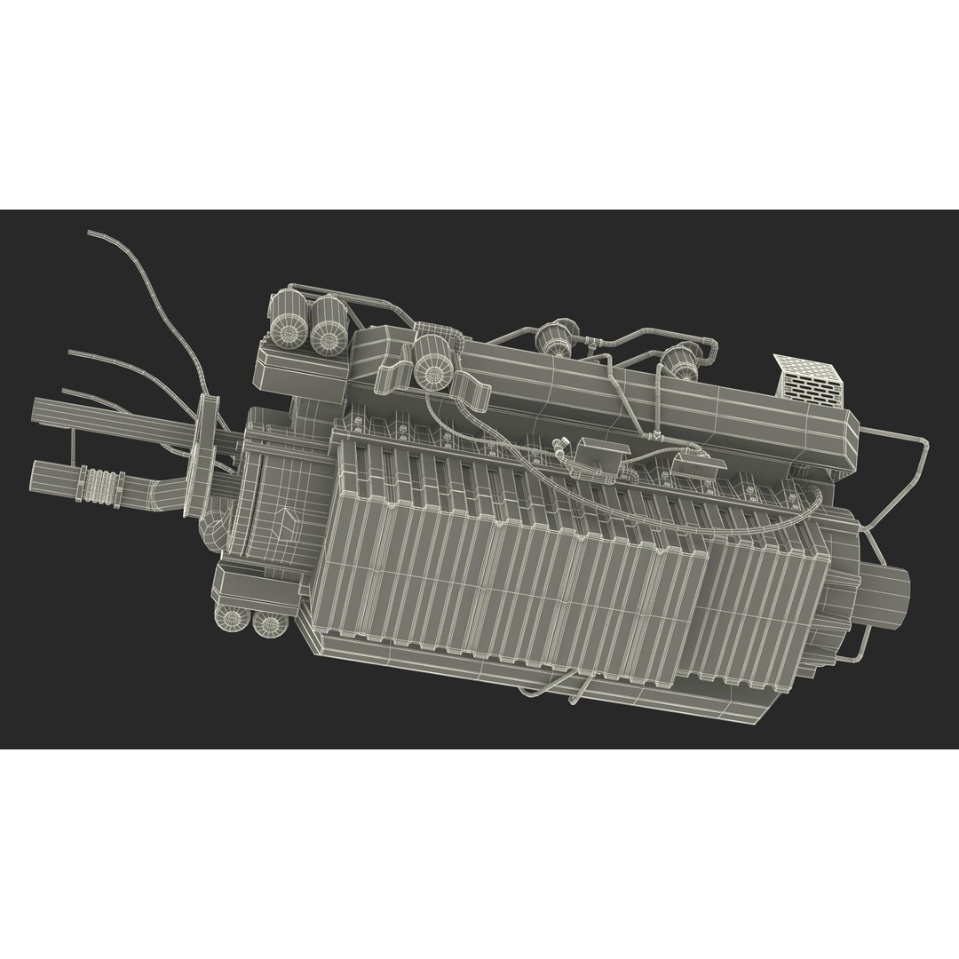 Industrial Diesel Generator Engine 3D Model – High Poly PBR Asset, FBX - View 29