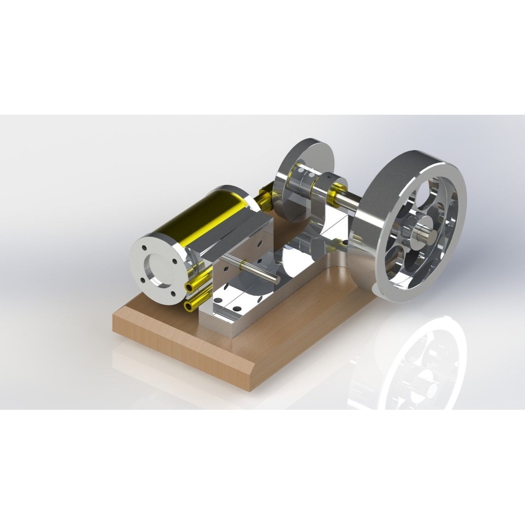 Oscillating Steam Engine 3D Model – Industrial Machine, FBX, Game Ready