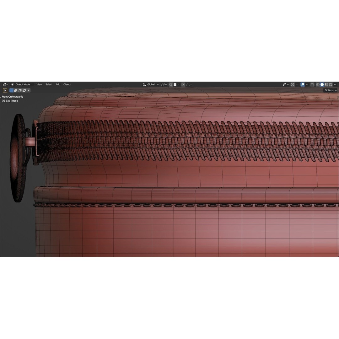 Cosmetic Bag 3D Model – High Poly Tool Asset, Blender Format - View 10