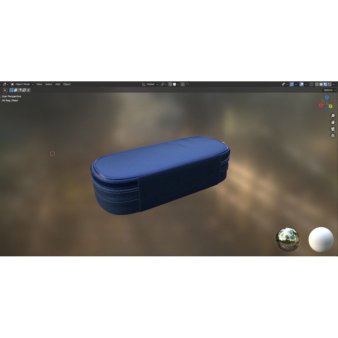 Cosmetic Bag 3D Model – High Poly Tool Asset, Blender Format - View 12