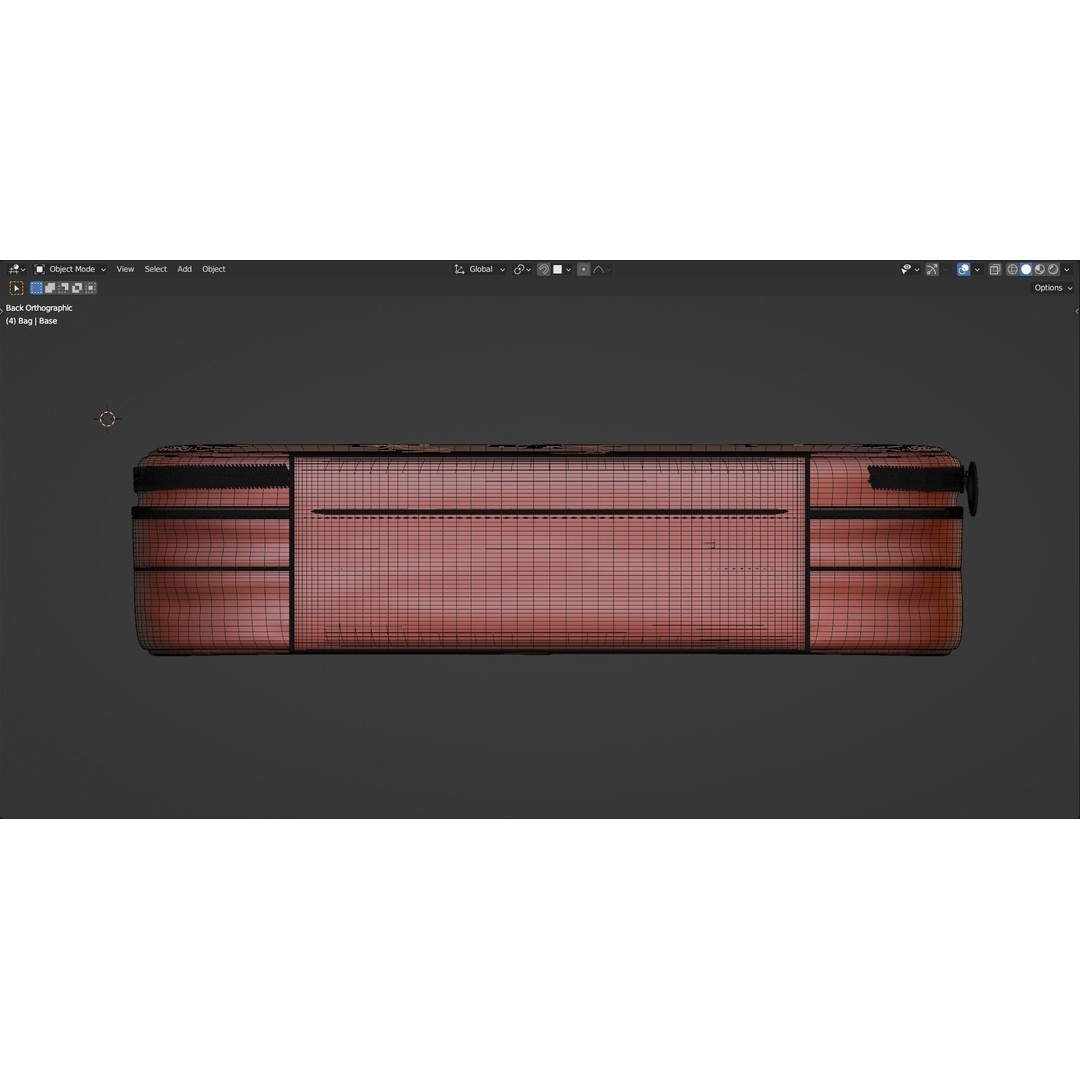 Cosmetic Bag 3D Model – High Poly Tool Asset, Blender Format - View 9