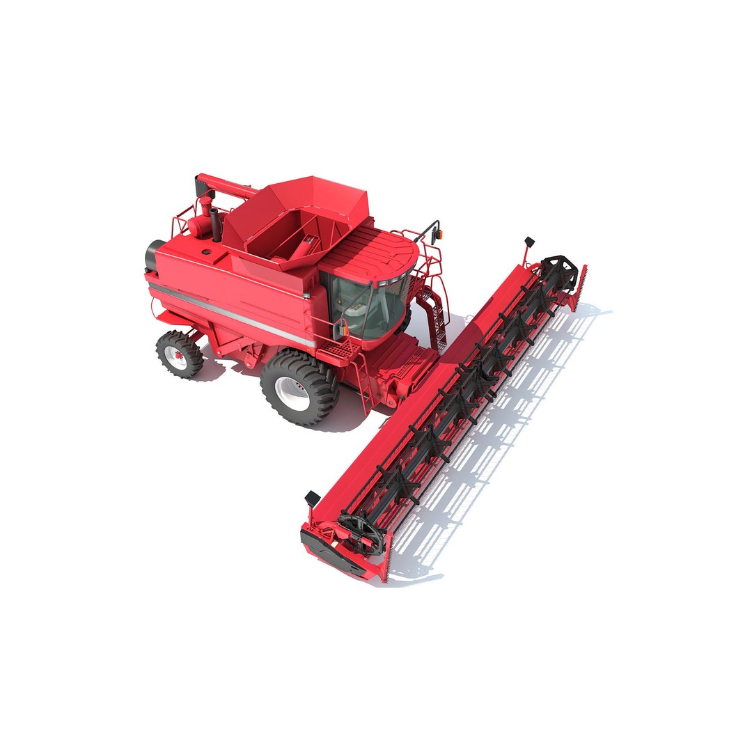 Combine Harvester 3D Model – High Poly Industrial Machine, PBR Textures - View 12