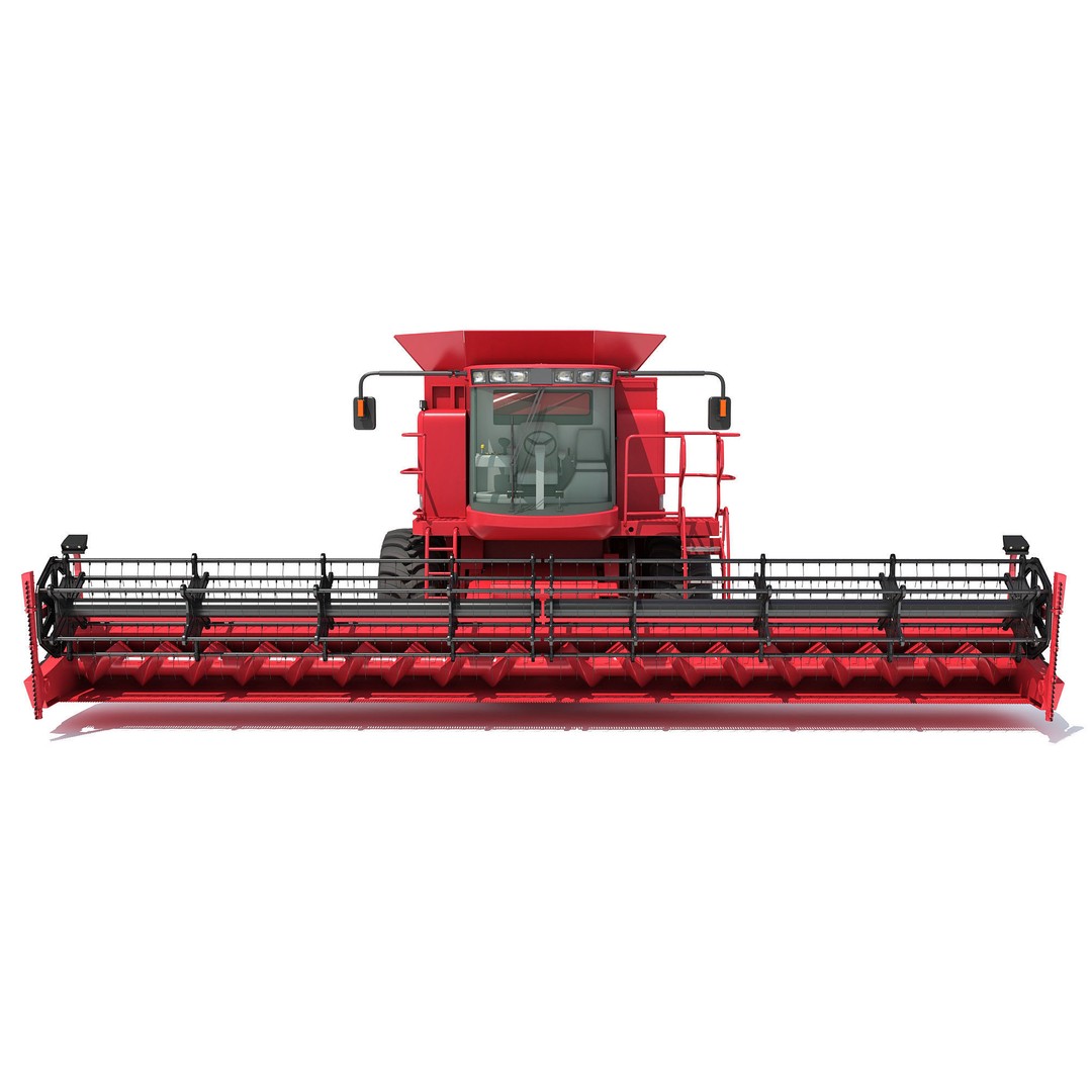 Combine Harvester 3D Model – High Poly Industrial Machine, PBR Textures - View 13