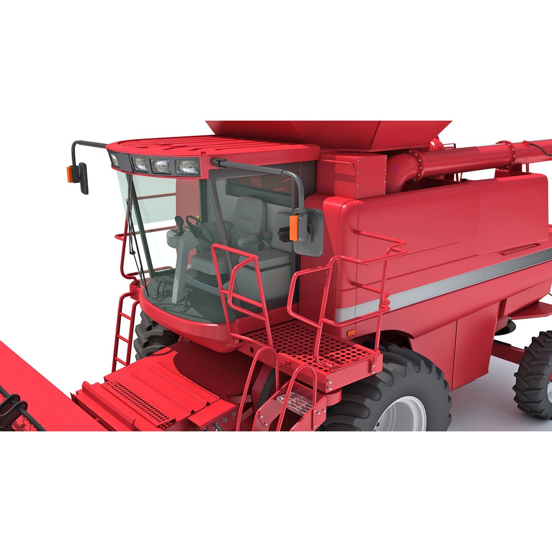 Combine Harvester 3D Model – High Poly Industrial Machine, PBR Textures - View 16