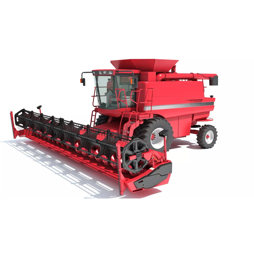 Combine Harvester 3D Model – High Poly Industrial Machine, PBR Textures - View 2