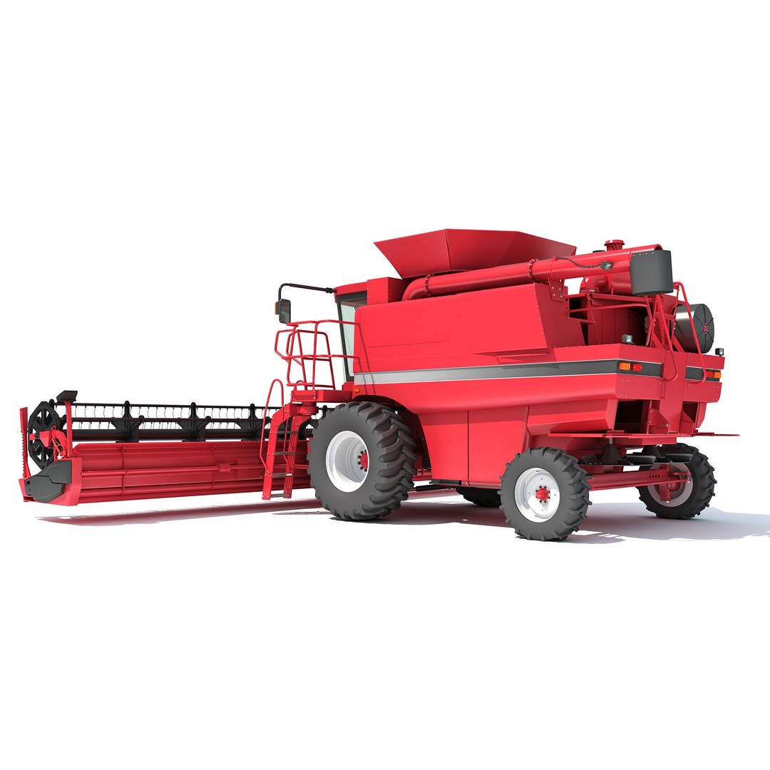 Combine Harvester 3D Model – High Poly Industrial Machine, PBR Textures - View 4