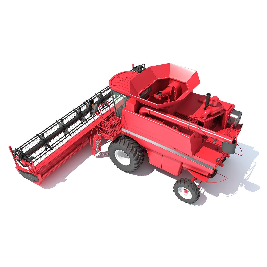 Combine Harvester 3D Model – High Poly Industrial Machine, PBR Textures - View 5
