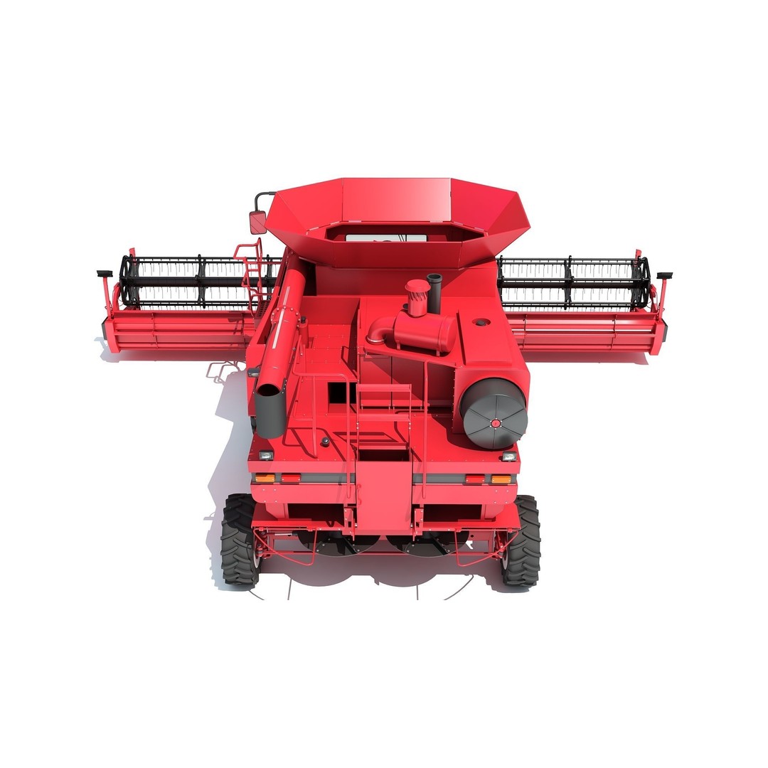 Combine Harvester 3D Model – High Poly Industrial Machine, PBR Textures - View 6