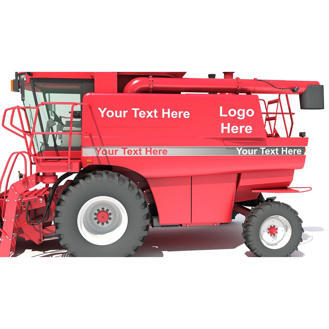Combine Harvester 3D Model – High Poly Industrial Machine, PBR Textures - View 8