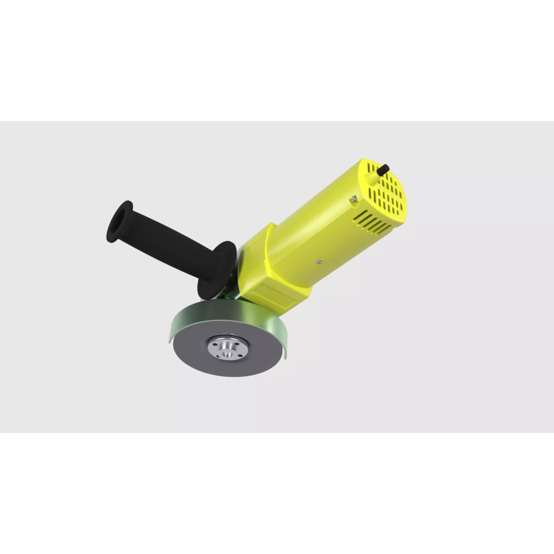 Hand Grinder 3D Model – Realistic Industrial Tool, FBX, OBJ, PBR - View 2